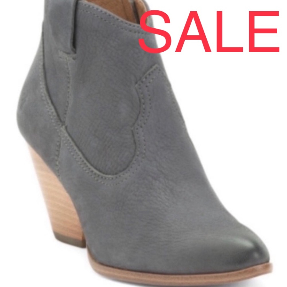 Frye booties pointed toe leather upper short boots ankle boots shoes women 10 - Picture 4 of 5